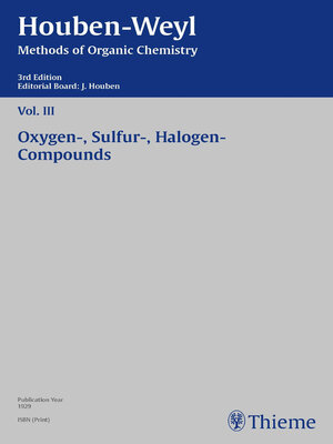cover image of Houben-Weyl Methods of Organic Chemistry Volume III